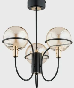 Clearance Sklep Kaja Lampa sufitowa w czerni i złocie o nietypowej formie AL 63042 | Kaja