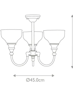 Lampa sufitowa w kolorze chromu BATH-CD3 z serii CHEADLE*Sklep Kaja Fashion