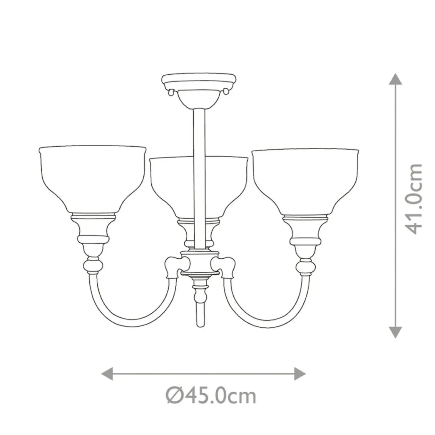 Lampa sufitowa w kolorze chromu BATH-CD3 z serii CHEADLE*Sklep Kaja Fashion
