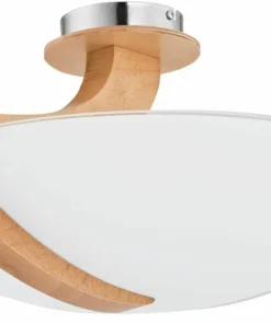 Lampa sufitowa w stylu retro z dodatkiem drewna AL 90058 z serii CALMI | Kaja Oś*Sklep Kaja Cheap