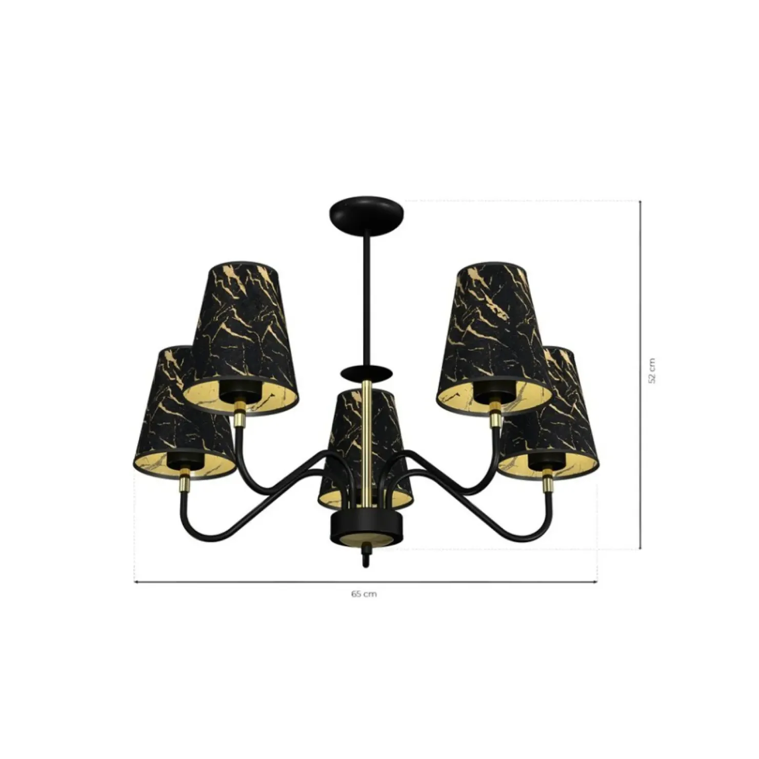 New Sklep Kaja Lampa sufitowa, żyrandol dający dużo światła MLP7282 z serii HERMES | Kaja Oświe