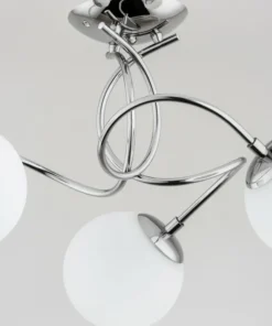 Sale Sklep Kaja Lampa sufitowa z 3 kulistymi białymi kloszami AL 28543 | Kaja
