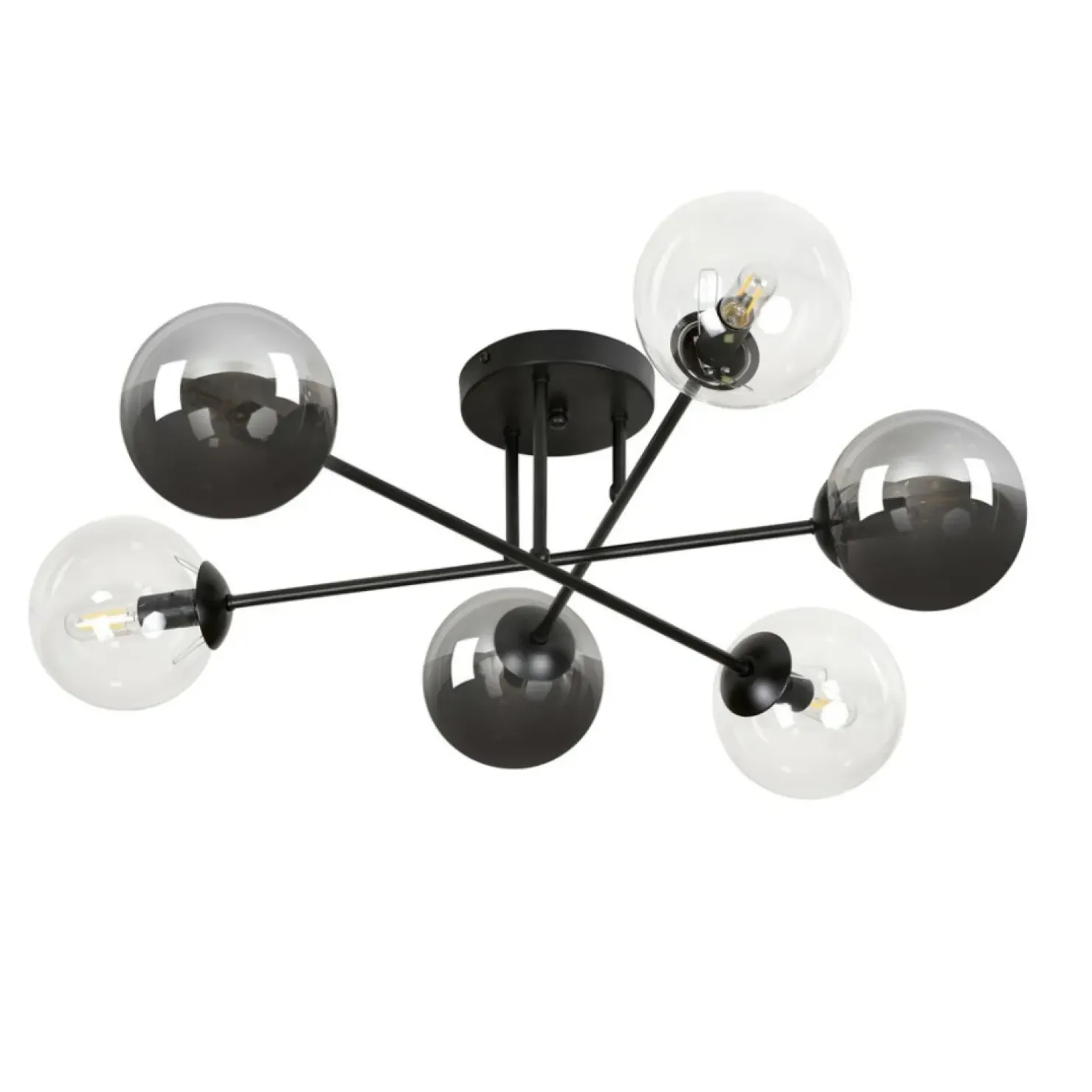 Discount Sklep Kaja Lampa sufitowa z 2 rodzajami kulistych kloszy 834/6B1 | Kaja