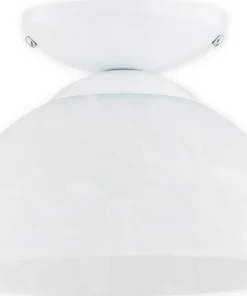 Lampa sufitowa z alabastrowym kloszem O3130 P1 BIA | Kaja Oświetlenie*Sklep Kaja Sale