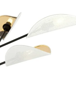 Store Sklep Kaja Lampa sufitowa z biało-złotymi abażurami 1159/6 VENE | Kaja