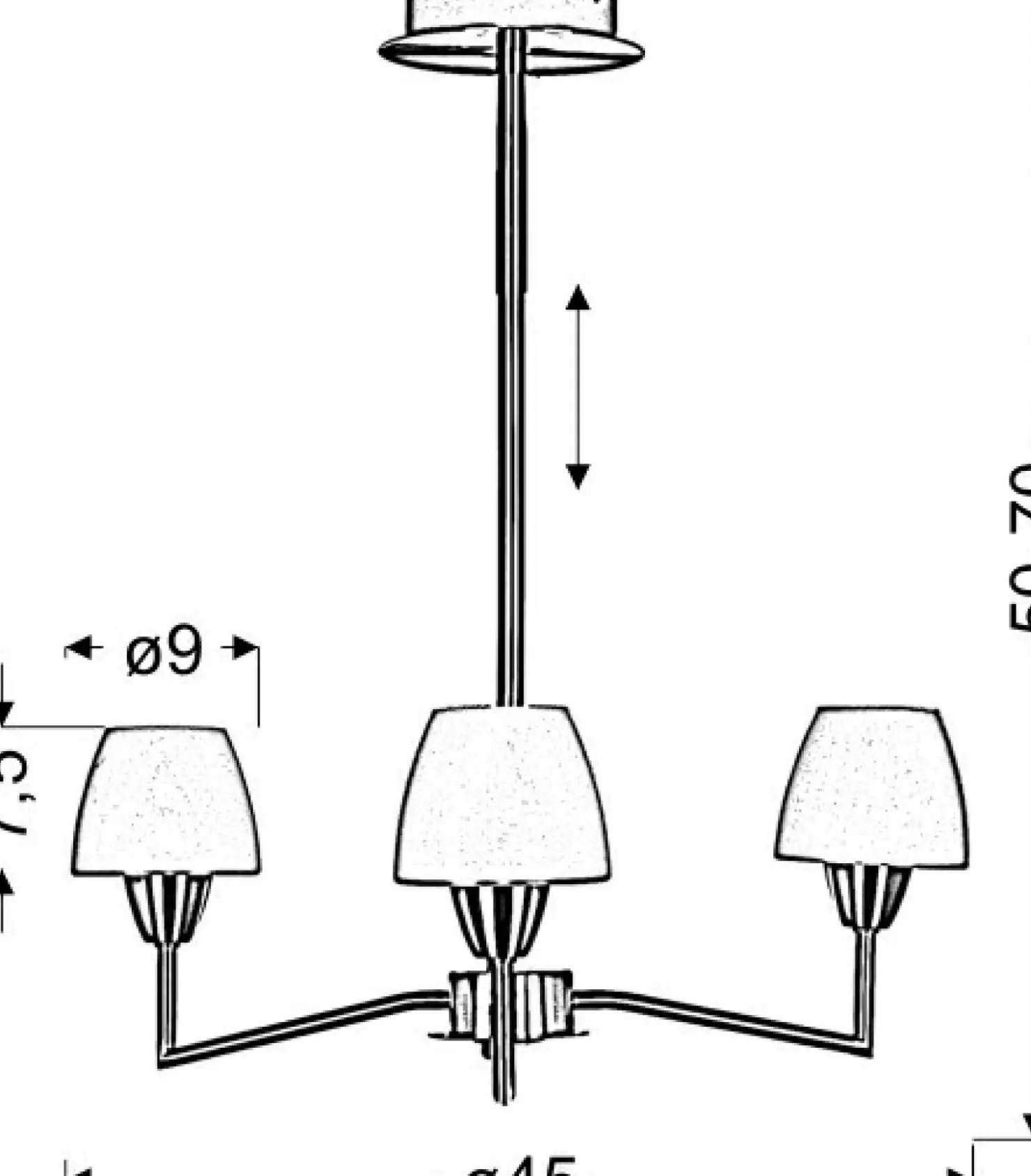 Lampa sufitowa z białymi kloszami 33-10639 TOGO | Kaja Oświetlenie*Sklep Kaja Fashion