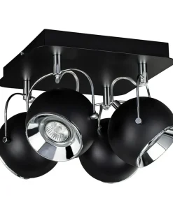 New Sklep Kaja Lampa sufitowa z czarno-srebrnymi reflektorami 5109484 BALL | Kaja