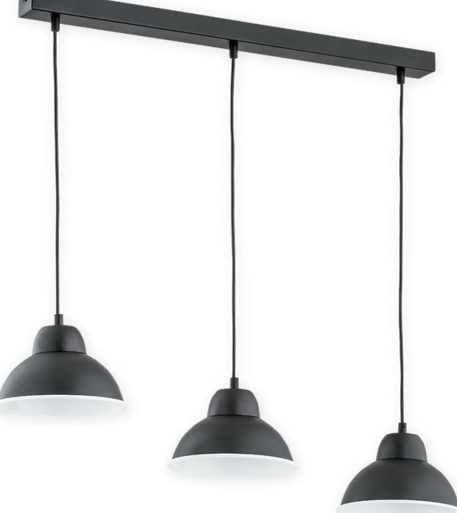 Lampa sufitowa z czarnymi kloszami O2983 W3 CZA + BIA| Kaja*Sklep Kaja Shop