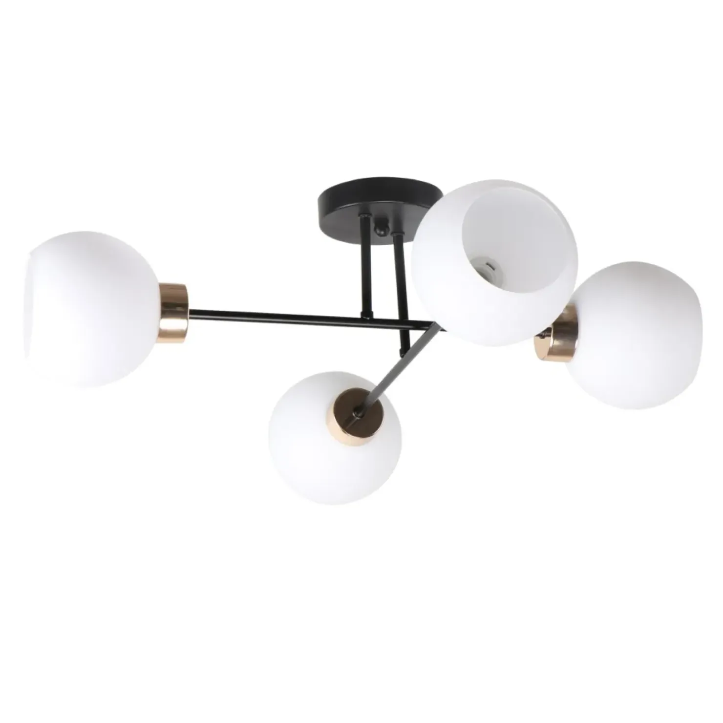 Outlet Sklep Kaja Lampa sufitowa z czterema, białymi kloszami 34-21076 z serii AMANDA | Kaja Oświe