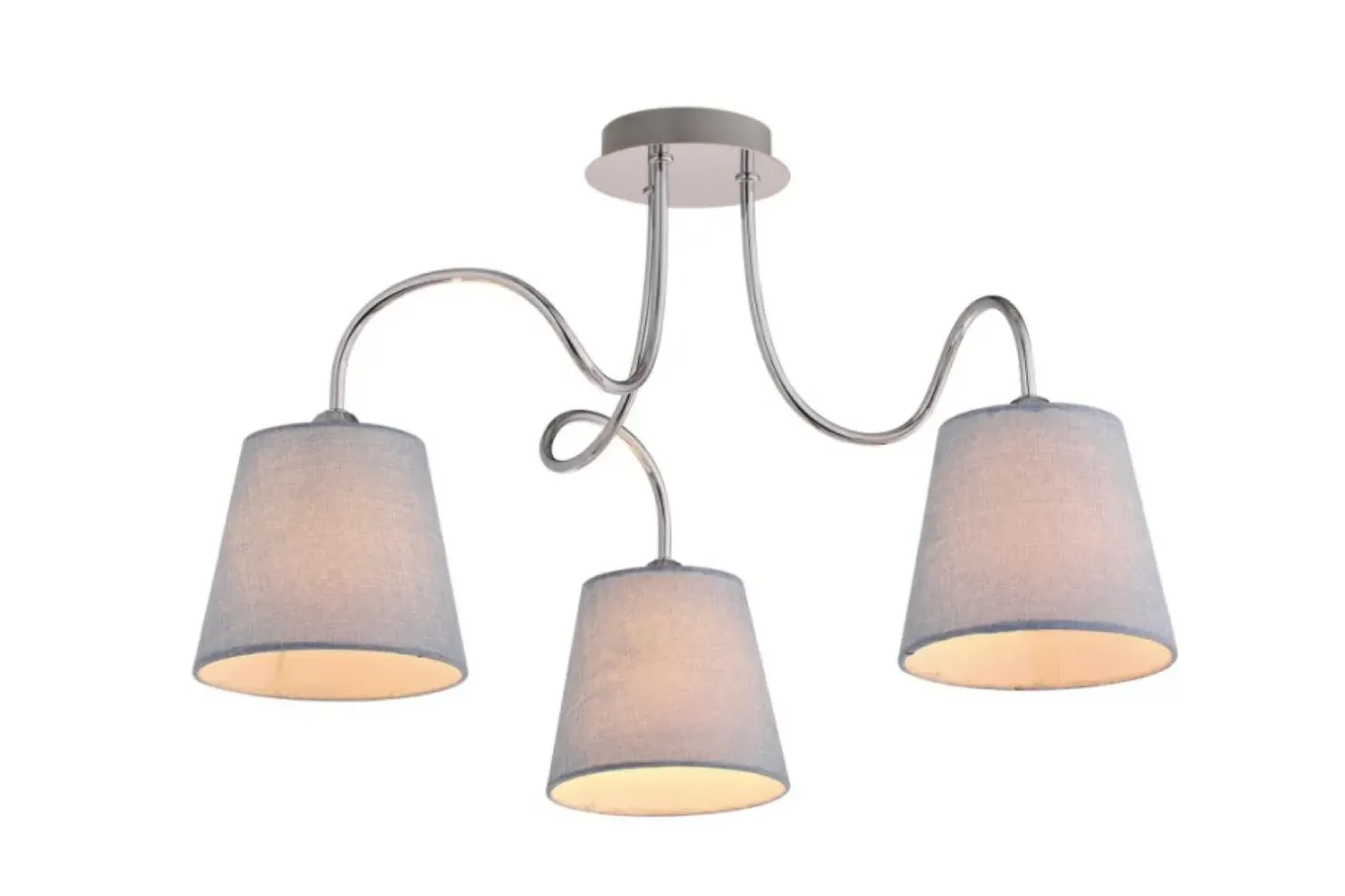 Outlet Sklep Kaja Lampa sufitowa z dekoracyjnymi ramionami 33-70746 LUK | Kaja srebrny