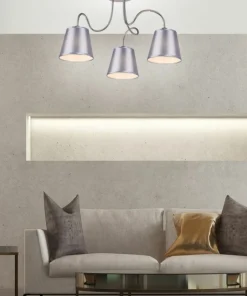 Outlet Sklep Kaja Lampa sufitowa z dekoracyjnymi ramionami 33-70746 LUK | Kaja srebrny