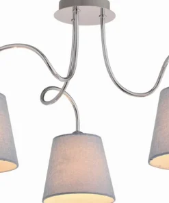 Outlet Sklep Kaja Lampa sufitowa z dekoracyjnymi ramionami 33-70746 LUK | Kaja srebrny