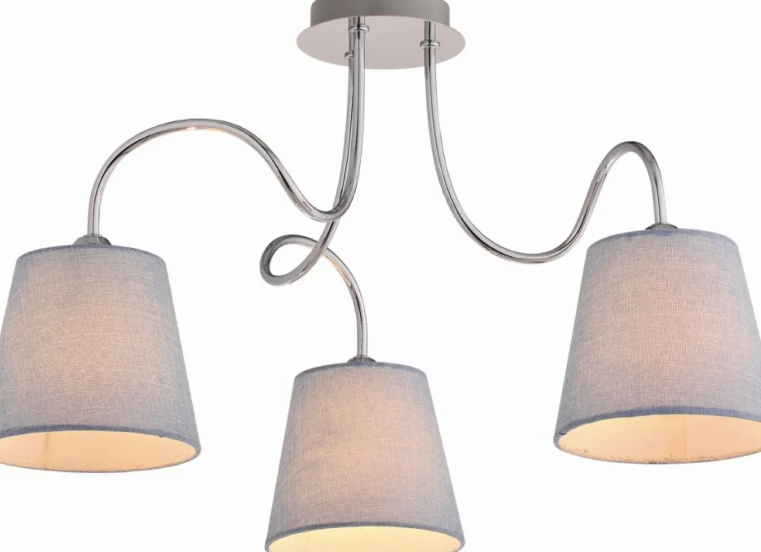 Outlet Sklep Kaja Lampa sufitowa z dekoracyjnymi ramionami 33-70746 LUK | Kaja srebrny