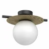 Lampa sufitowa z drewnem i okrągłym kloszem LX 4469 ORBITAL | Kaja*Sklep Kaja Flash Sale