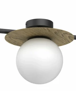 Lampa sufitowa z drewnem i okrągłym kloszem LX 4469 ORBITAL | Kaja*Sklep Kaja Flash Sale