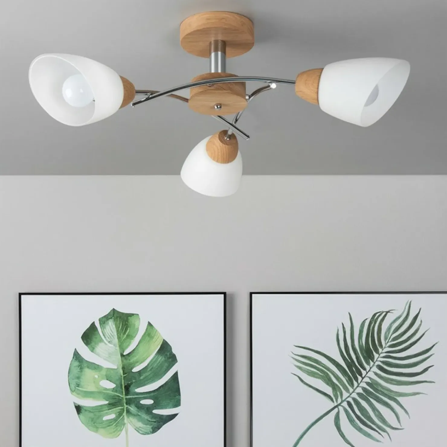 Lampa sufitowa z drewnianymi elementami 8141374 VILETTA WOOD | Kaja*Sklep Kaja Sale