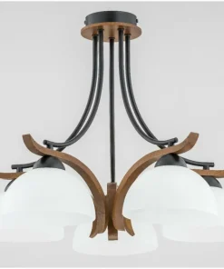 Lampa sufitowa z drewnianymi elementami AL 26125 BAFIA | Kaja*Sklep Kaja Hot