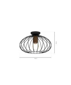Store Sklep Kaja Lampa sufitowa z drucianym kloszem MLP7958 z serii MERIDIANO | Kaja Oświetlenie