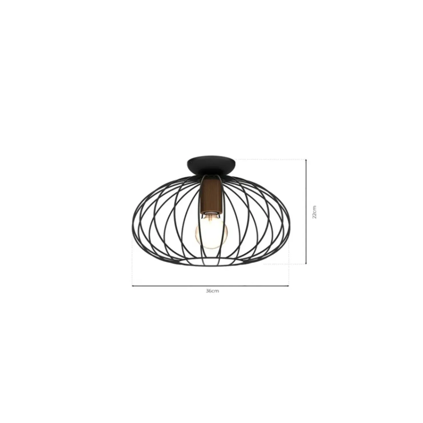 Store Sklep Kaja Lampa sufitowa z drucianym kloszem MLP7958 z serii MERIDIANO | Kaja Oświetlenie