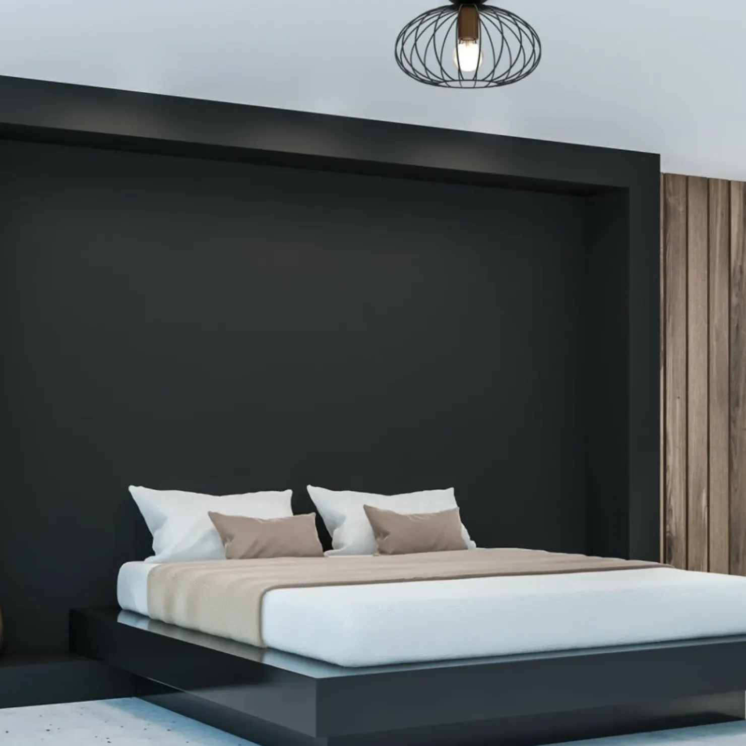 Store Sklep Kaja Lampa sufitowa z drucianym kloszem MLP7958 z serii MERIDIANO | Kaja Oświetlenie