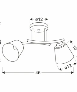 Lampa sufitowa z dwoma kloszami, na żarówki E27 32-22622 z serii GRECO | Kaja Oś*Sklep Kaja Discount