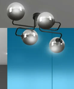 Best Sale Sklep Kaja Lampa sufitowa z grafitowymi kulistymi kloszami 832/4 | Kaja
