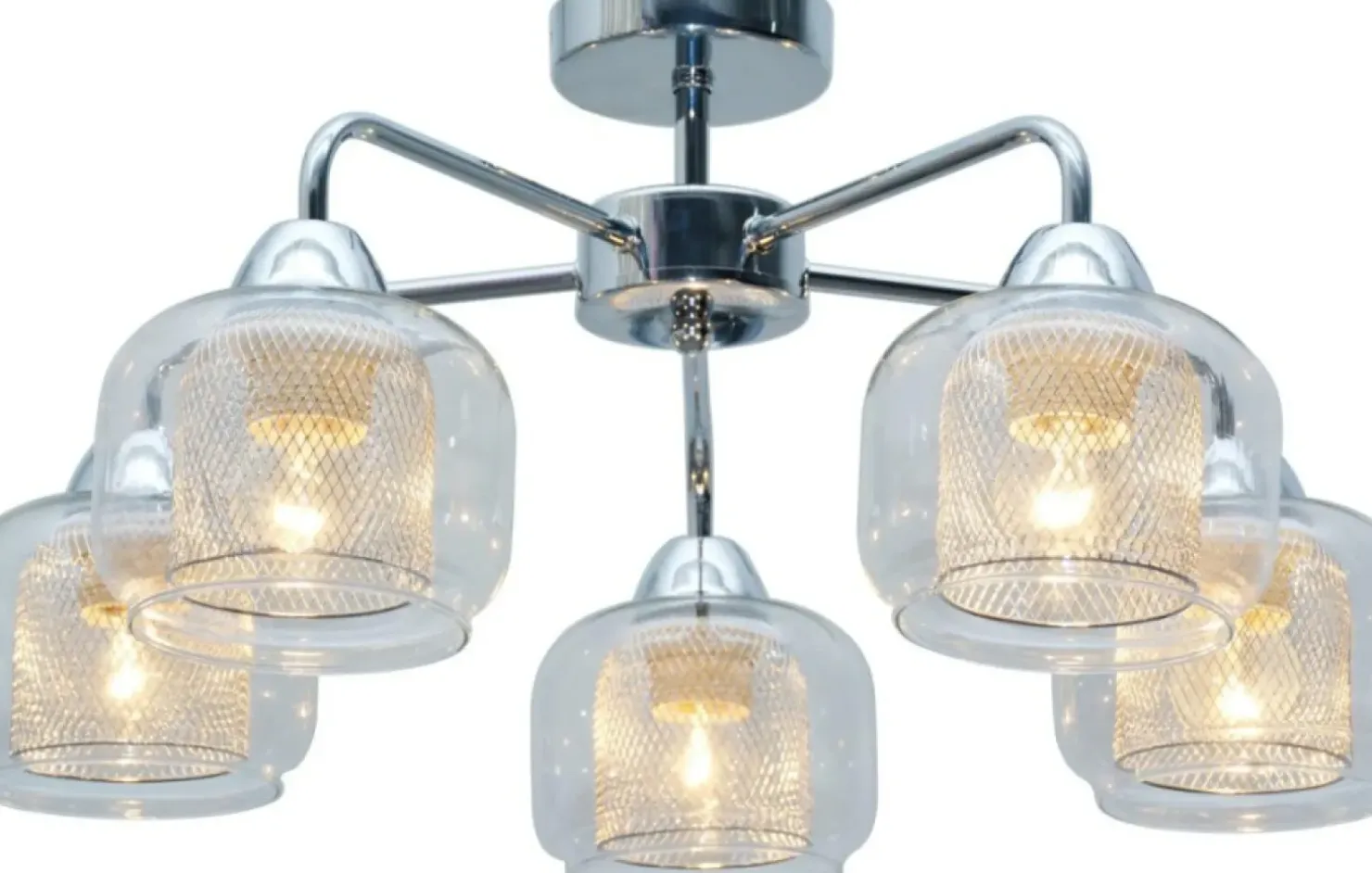 Shop Sklep Kaja Lampa sufitowa z kloszami na żarówki E14 35-67104 RAY | Kaja chrom