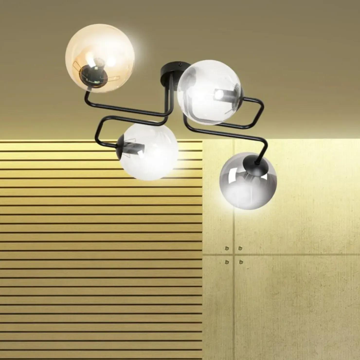 Cheap Sklep Kaja Lampa sufitowa z kolorowymi kloszami 843/4M1 | Kaja Oświetlenie
