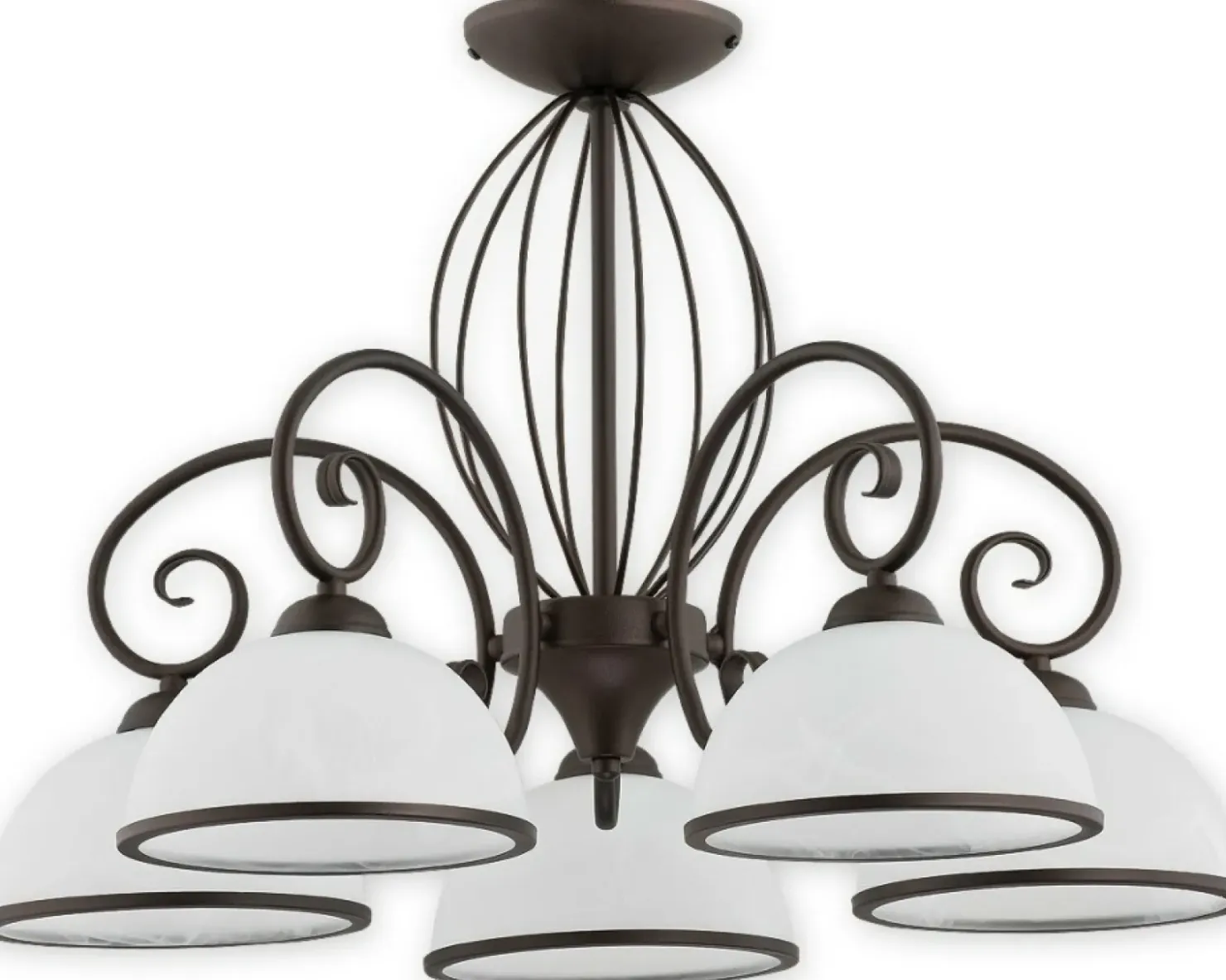 Lampa sufitowa z mlecznymi kloszami O2495 W5 RW INDRA | Kaja*Sklep Kaja Online