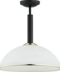 Lampa sufitowa z mlecznym kloszem O2921 W1 CZA ZL LAVA | Kaja*Sklep Kaja Cheap