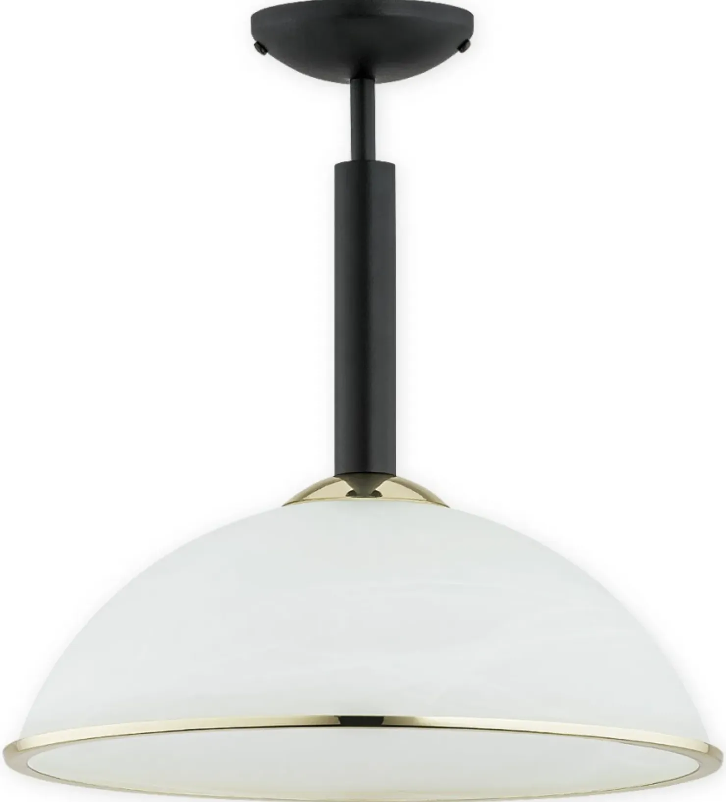 Lampa sufitowa z mlecznym kloszem O2921 W1 CZA ZL LAVA | Kaja*Sklep Kaja Cheap