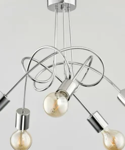 Clearance Sklep Kaja Lampa sufitowa z odsłoniętymi żarówkami, chrom AL 24465 | Kaja