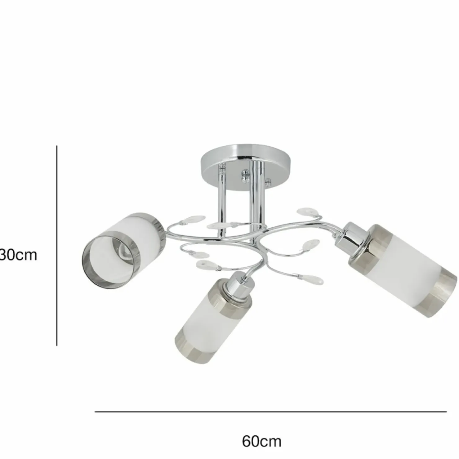 Lampa sufitowa z ozdobnymi kryształkami 8267/3 8C | Kaja Oświetlenie*Sklep Kaja Shop