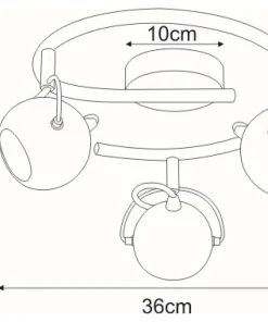 Hot Sklep Kaja Lampa sufitowa z reflektorami K-8002/3G CHR SALVA | Kaja chrom