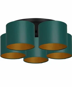 Discount Sklep Kaja Lampa sufitowa z trzema abażurami, zielona LX 3546 z serii ARDEN