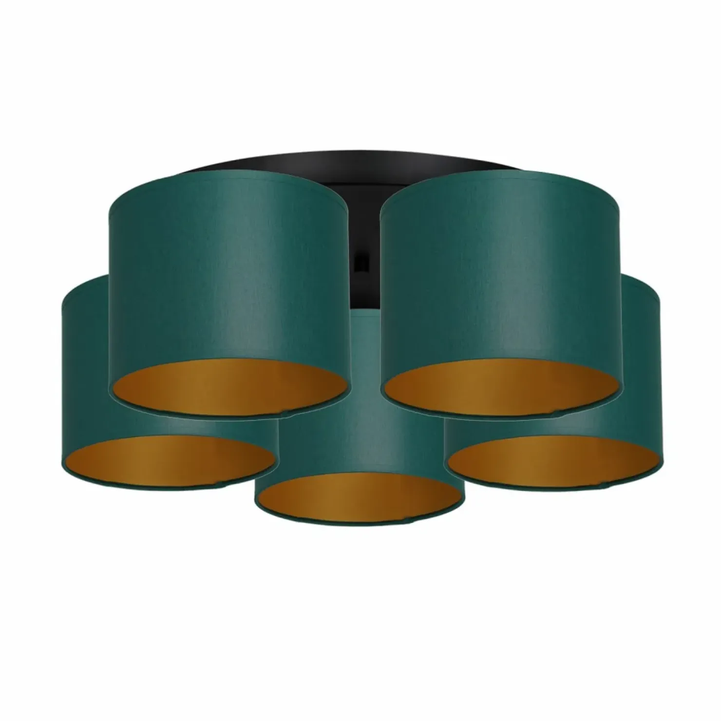 Discount Sklep Kaja Lampa sufitowa z trzema abażurami, zielona LX 3546 z serii ARDEN