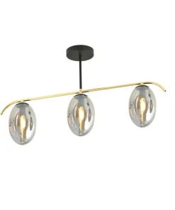 Discount Sklep Kaja Lampa sufitowa z trzema grafitowymi kloszami 1280/3 z serii FINES