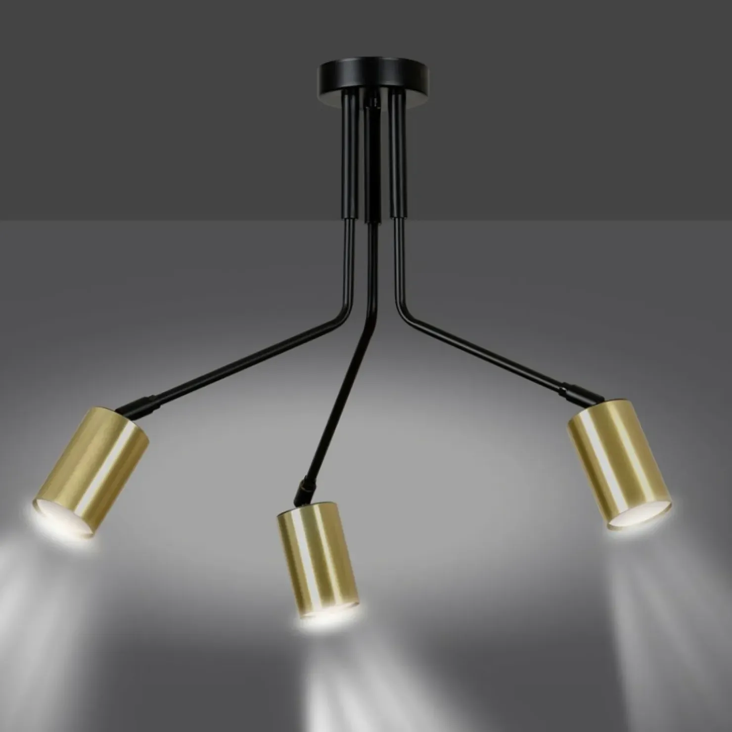 Outlet Sklep Kaja Lampa sufitowa z trzema ramionami na żarówki GU10 655/3 | Kaja