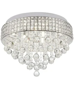 Lampa sufitowa z wiszącymi kryształkami, do salonu 19027-M z serii CAP*Sklep Kaja Best