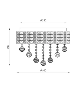Lampa sufitowa z wiszącymi kryształkami, do salonu 19027-M z serii CAP*Sklep Kaja Best