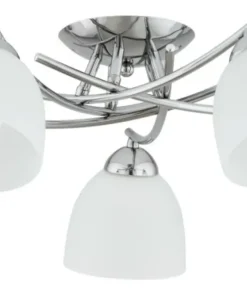 Lampa sufitowa ze srebrną oprawą, z kloszami AL 63252 z serii SEVA | Kaja Oświet*Sklep Kaja Fashion