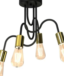 Hot Sklep Kaja Lampa sufitowa ze złotymi oprawkami LX 7994 z serii DOW | Kaja