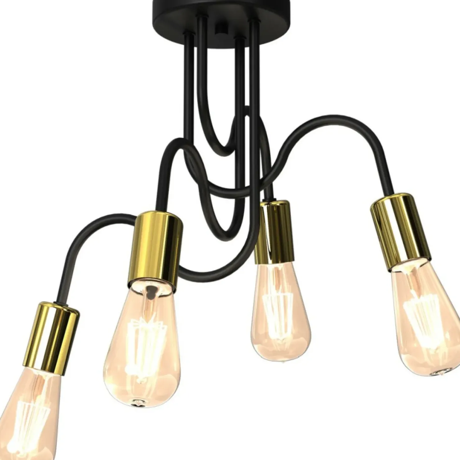 Hot Sklep Kaja Lampa sufitowa ze złotymi oprawkami LX 7994 z serii DOW | Kaja