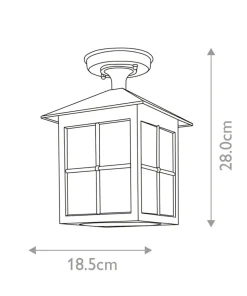 Lampa sufitowa, zewnętrzna, czarna BL18A-BLACK z serii WINCHESTER*Sklep Kaja Clearance