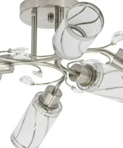 Lampa szklana z białymi matowymi kloszami 8267/6 19BT | Kaja*Sklep Kaja Clearance