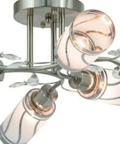 Lampa szklana z białymi matowymi kloszami 8267/6 19BT | Kaja*Sklep Kaja Clearance
