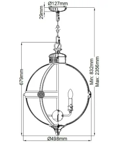 Lampa wisząca, 4 punkty świetlne FE-ADAMS-4P-BRZ z serii ADAMS*Sklep Kaja Cheap
