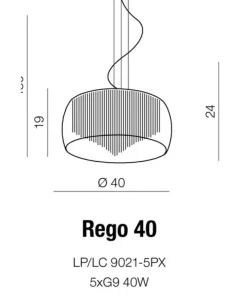 Online Sklep Kaja Lampa wisząca AZ0999 - Rego 40 pendant/top - AZZARDO chrom