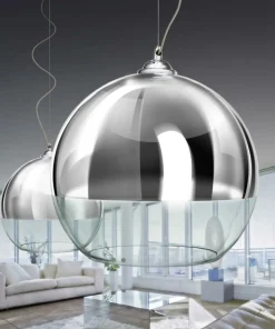 Store Sklep Kaja Lampa wisząca AZ0731 - Silver ball 18 - AZZARDO chrom