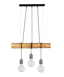 Best Sklep Kaja Lampa wisząca łącząca drewno z betonem 68599304 TRABO CONCRETE | Kaja